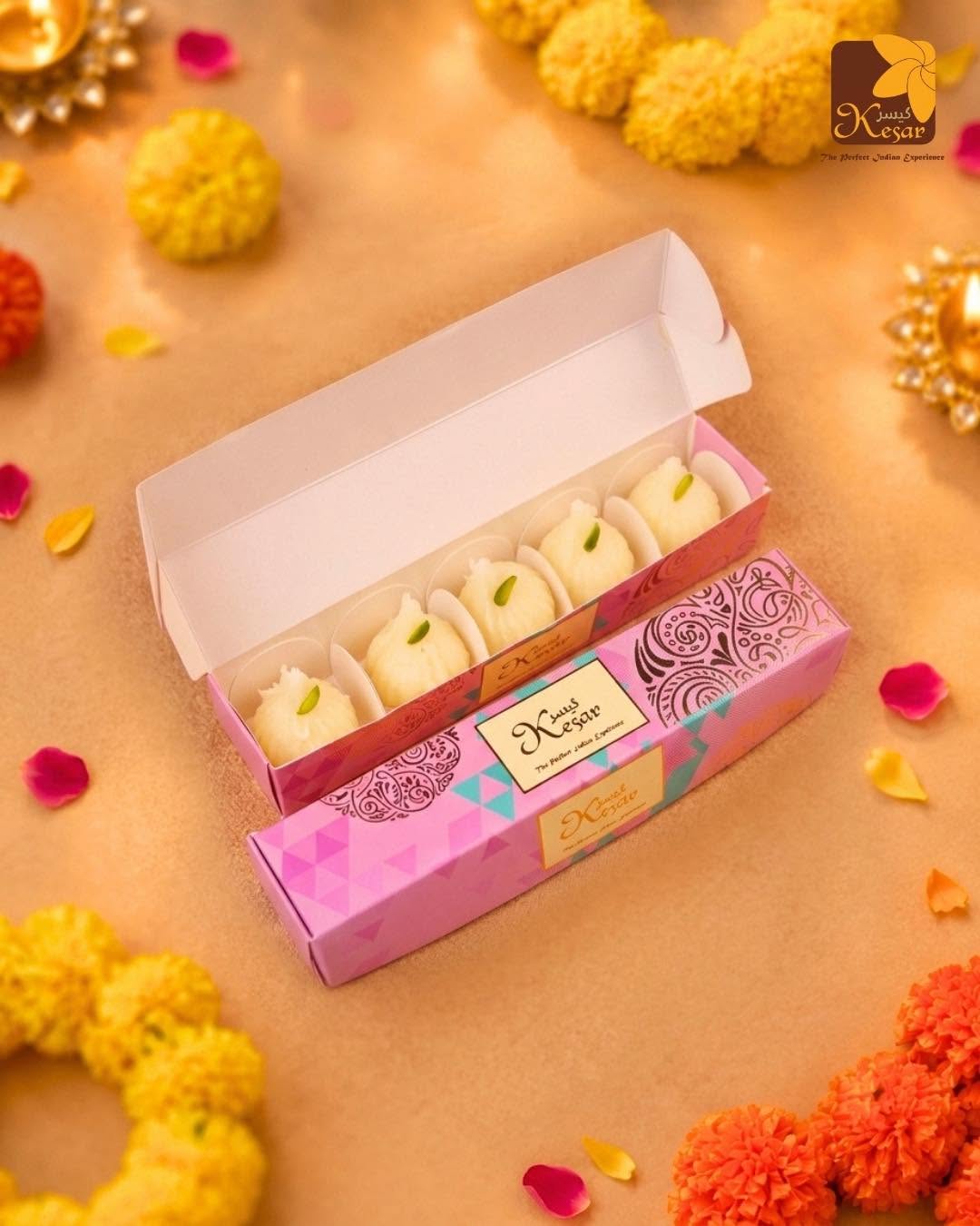 Kesar premium white sweets box